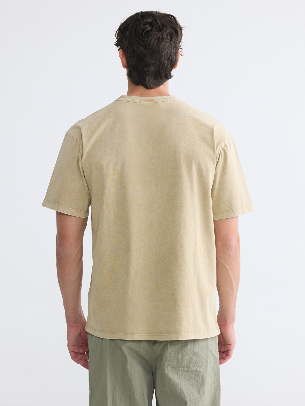 Regular Fit Crew Neck Washed Men's T-Shirt-3