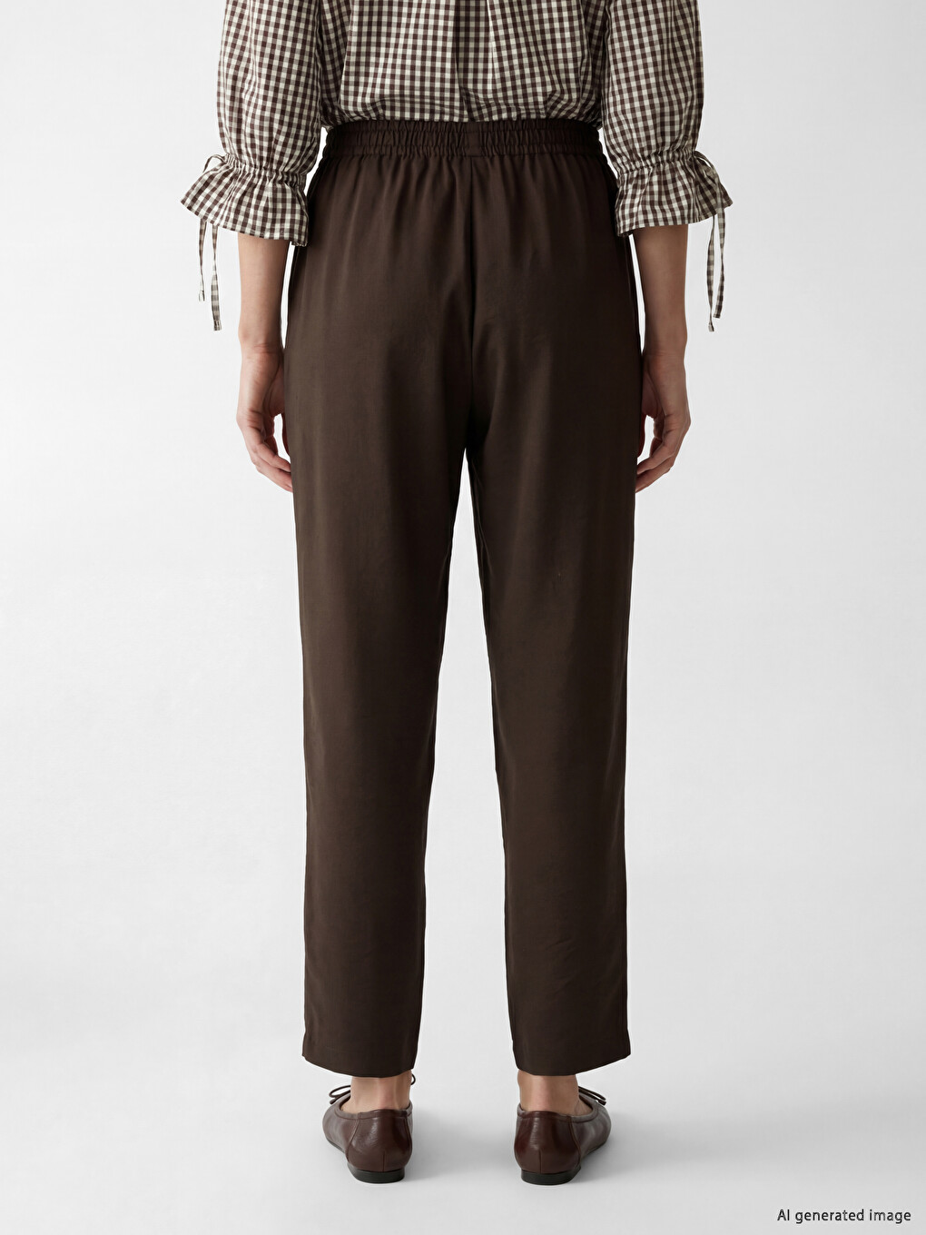 Ženske pantalone sa elastičnim strukom-3
