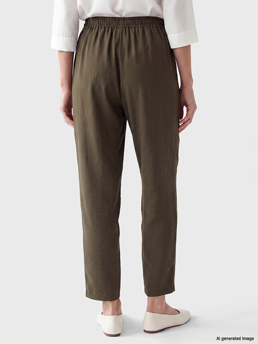 Elastic Waist Women's Trousers-3