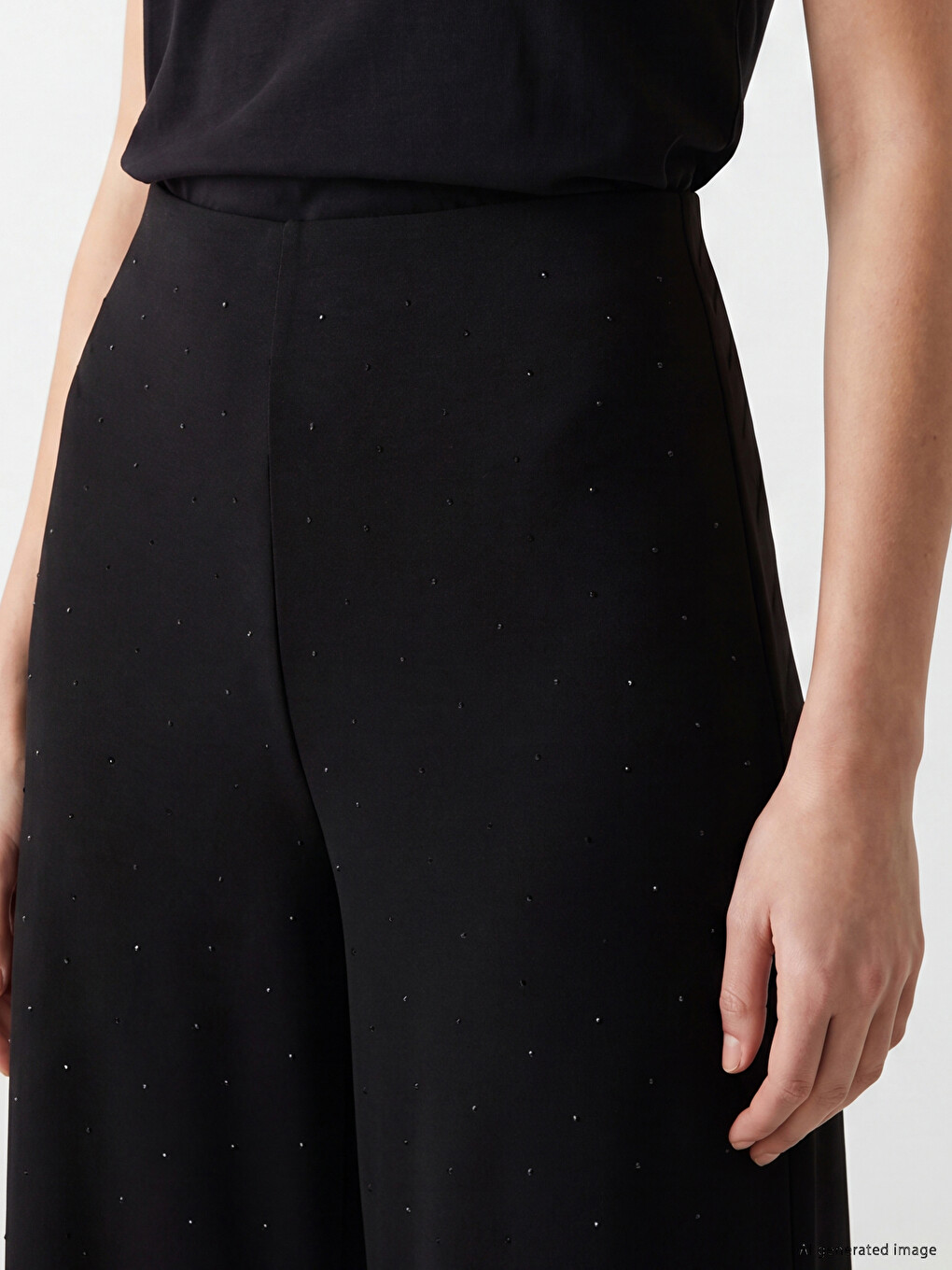 Soft Touch Rhinestone Embellished Women's Sweatpants-2