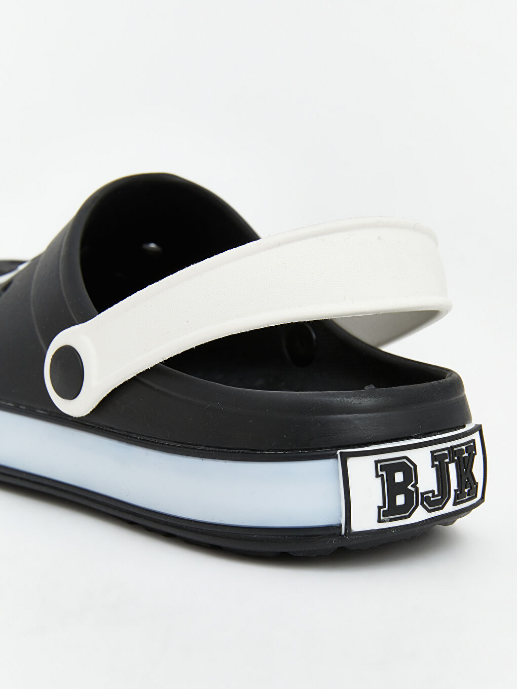 Siyah Beşiktaş Baskılı Erkek Çocuk Plaj Sandaleti-4