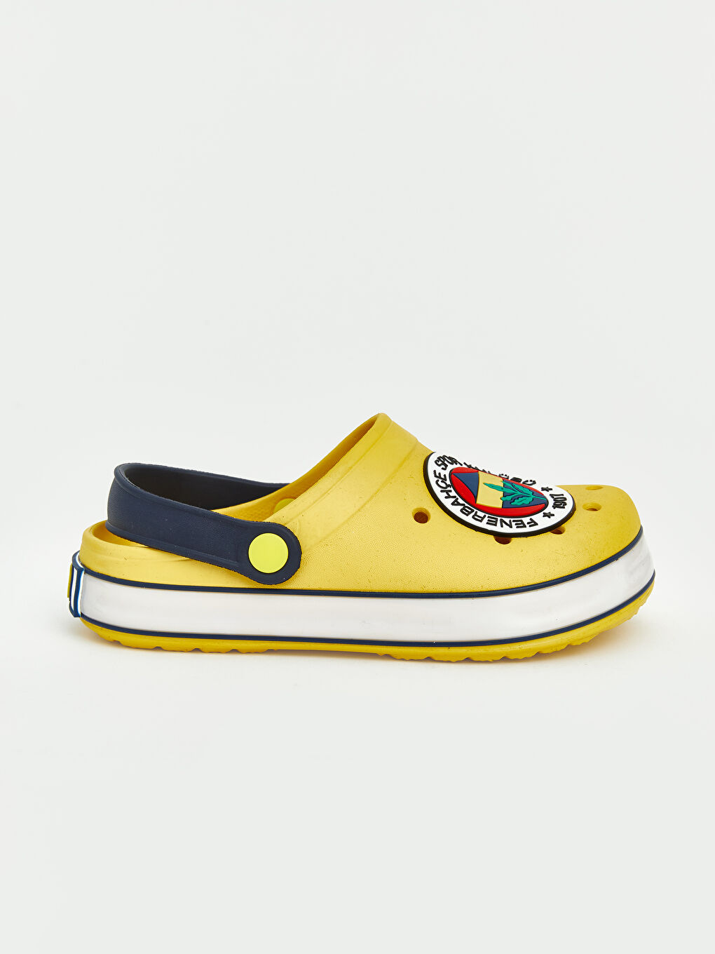 Sarı Fenerbahçe Baskılı Erkek Çocuk Sandalet-1