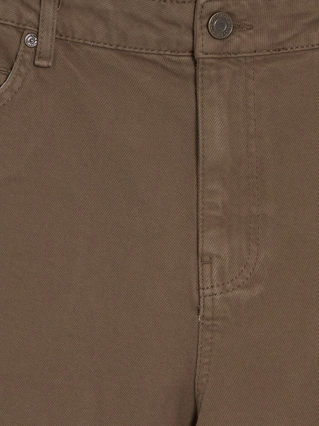 Kahverengi Regular Fit Gabardin Erkek Şort-1