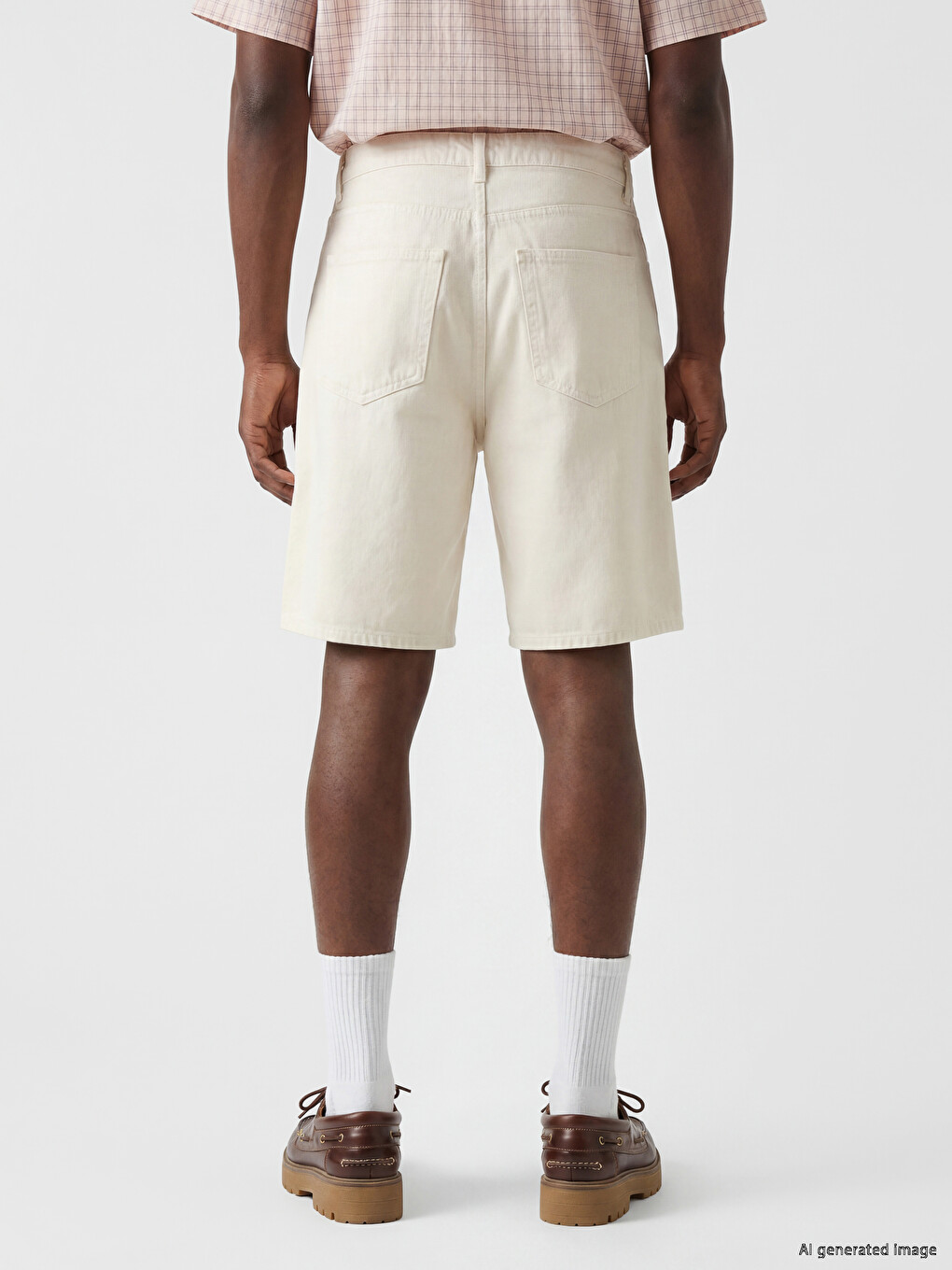 Regular Fit Gabardine Men's Shorts-3