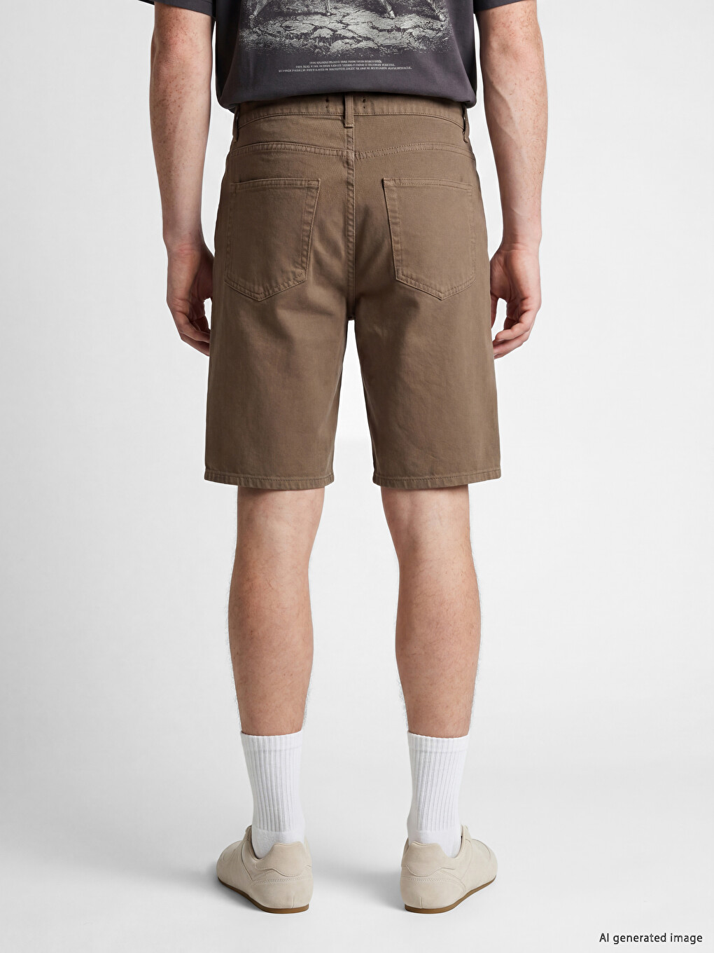 Regular Fit Gabardine Men's Shorts-3