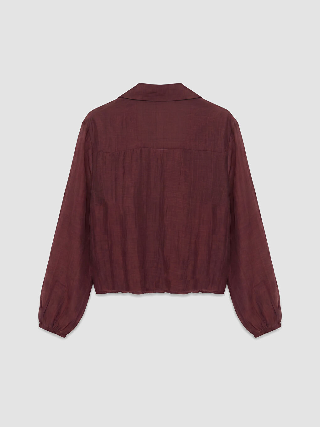 Bordo Atlet Detaylı Kadın Gömlek-7
