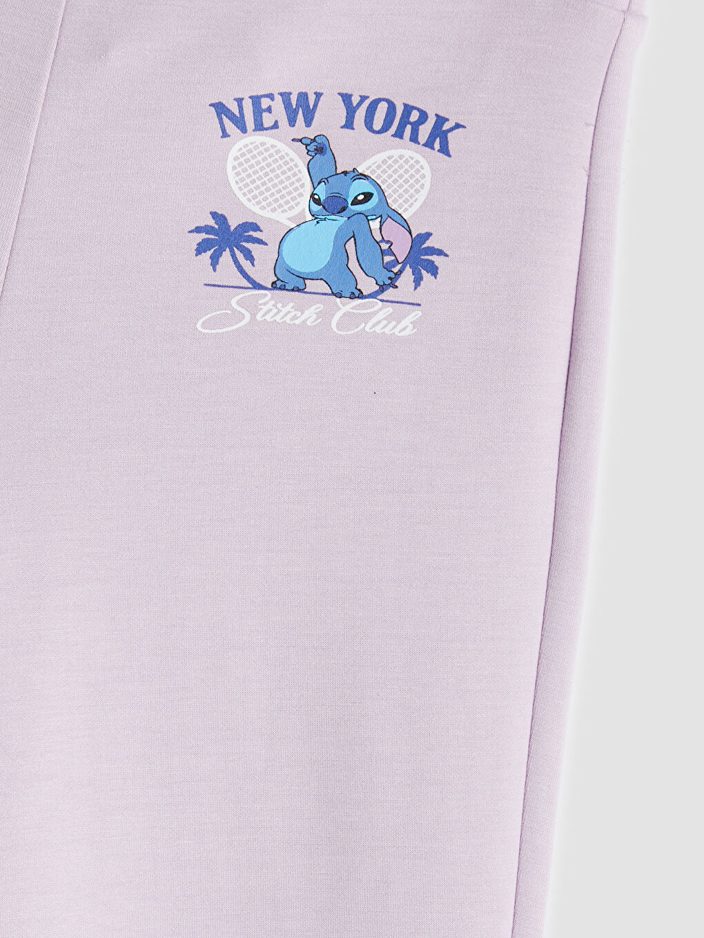 Lila Stitch Baskılı Kız Çocuk Soft Touch Tayt-2