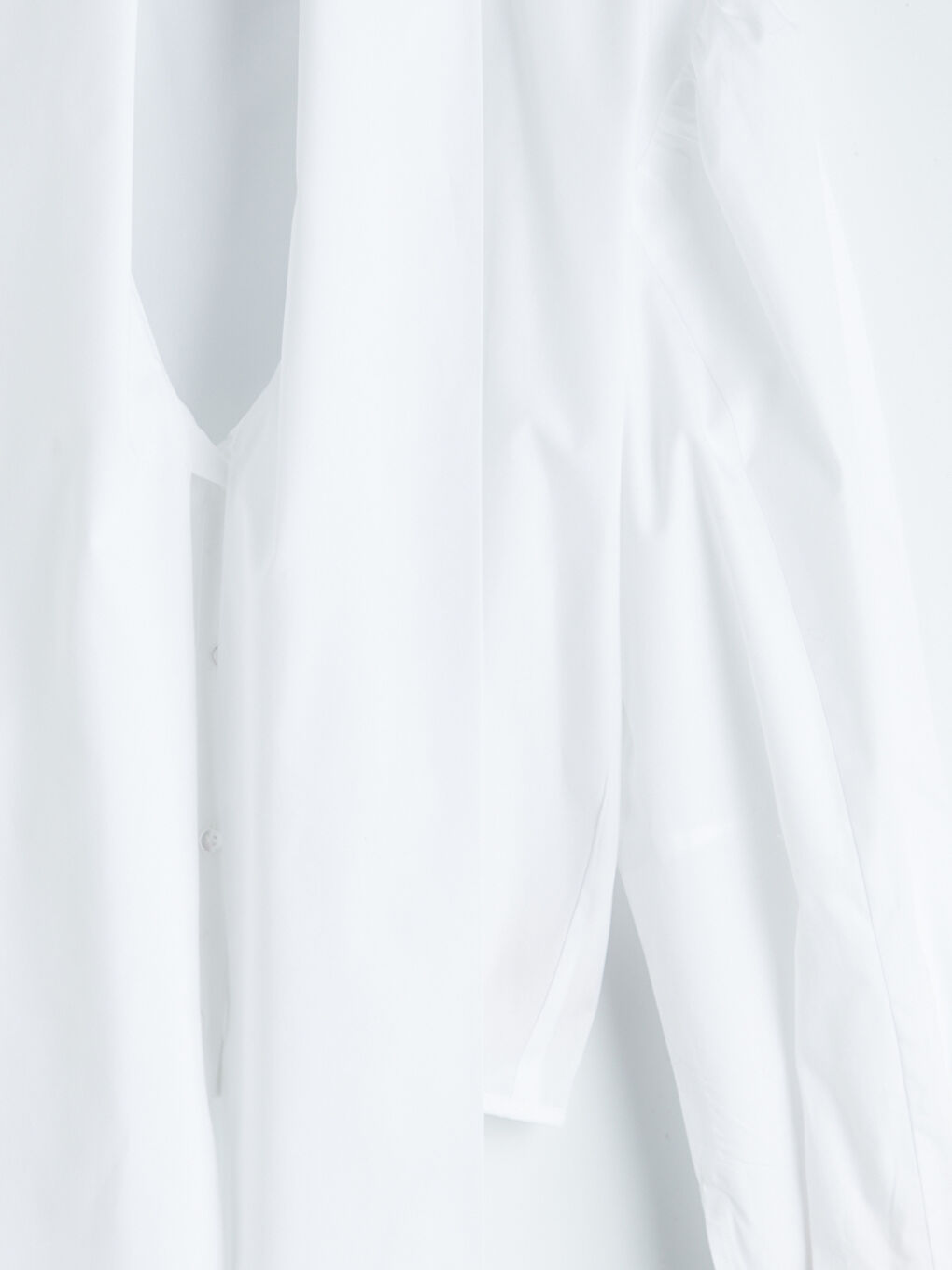 Beyaz Fular Yaka Kadın Gömlek-4