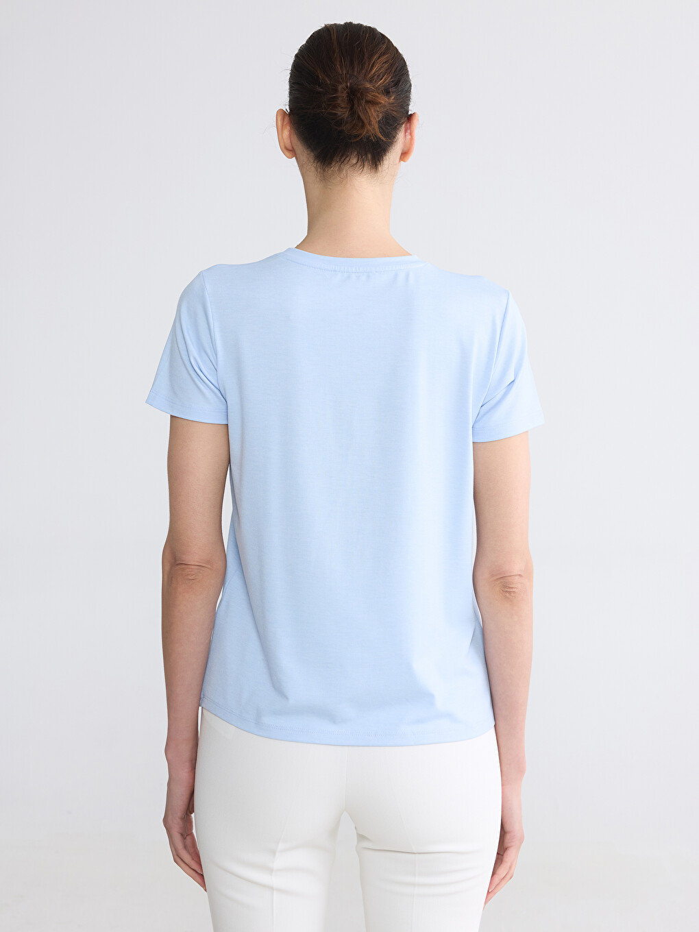 Crew Neck Printed Women's T-Shirt-3