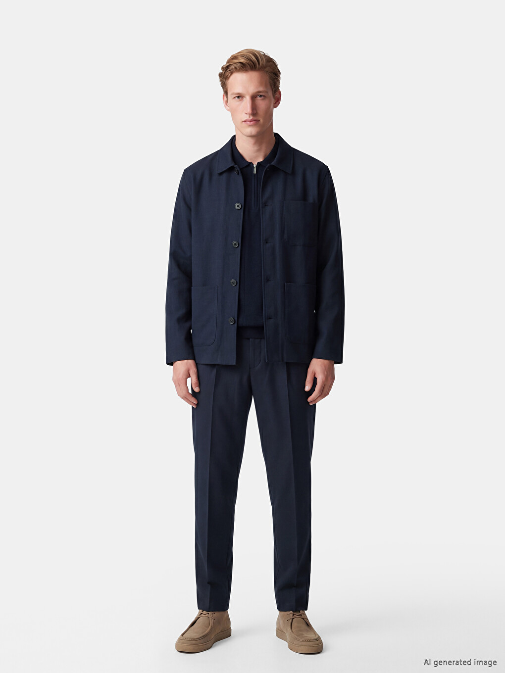 Lacivert Regular Fit Erkek Blazer Ceket-1