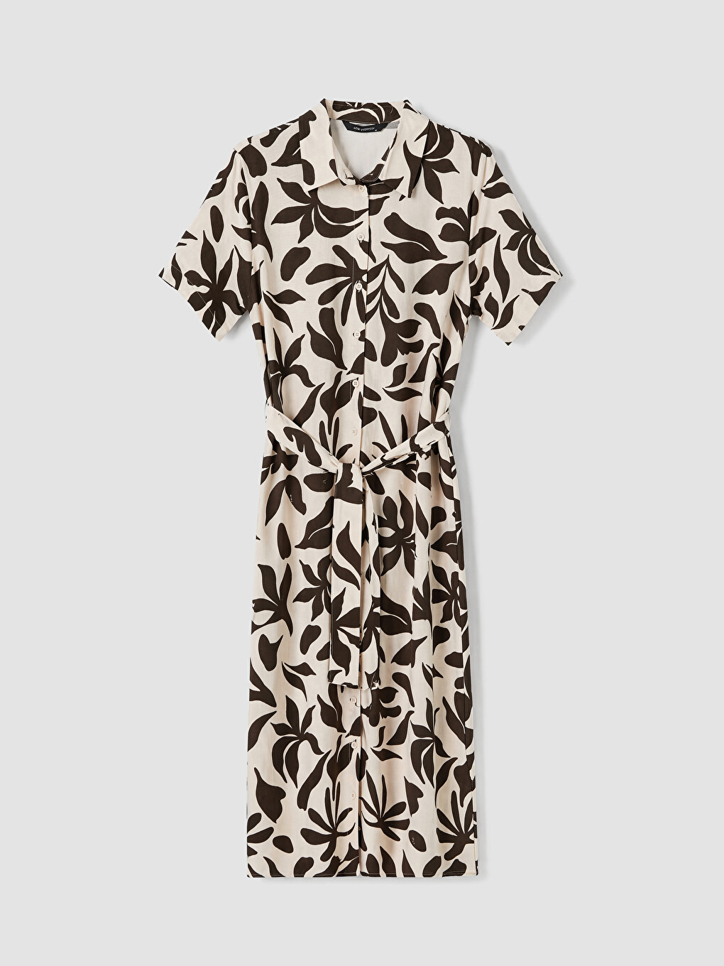 Woman Brown Shirt Dress