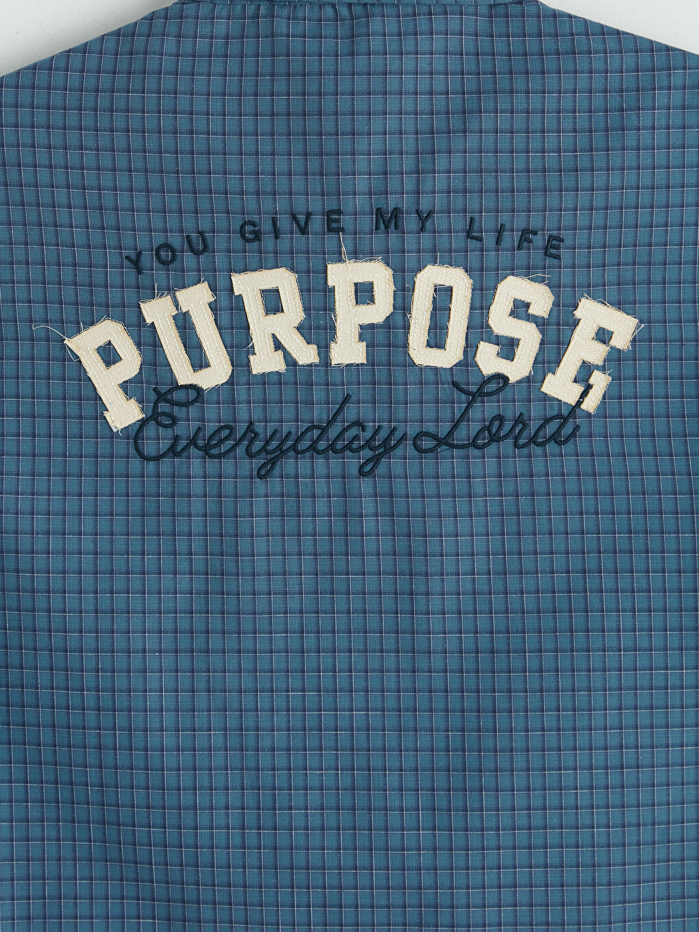 Lacivert Regular Fit Ekose Erkek Gömlek-5