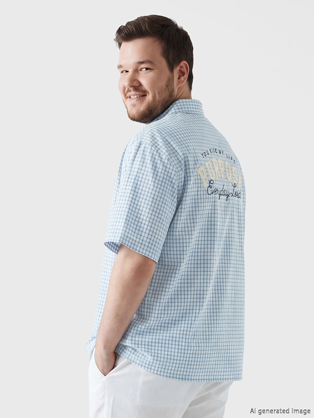 Mavi Regular Fit Ekose Erkek Gömlek-2