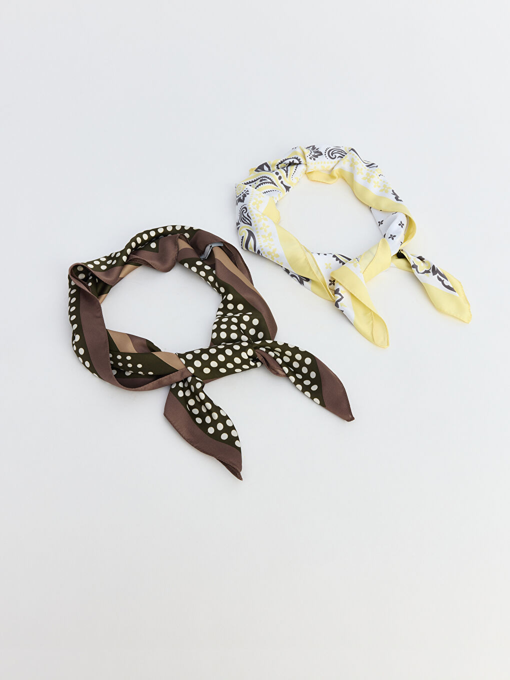 Kahverengi Desenli Kadın Bandana 2'li