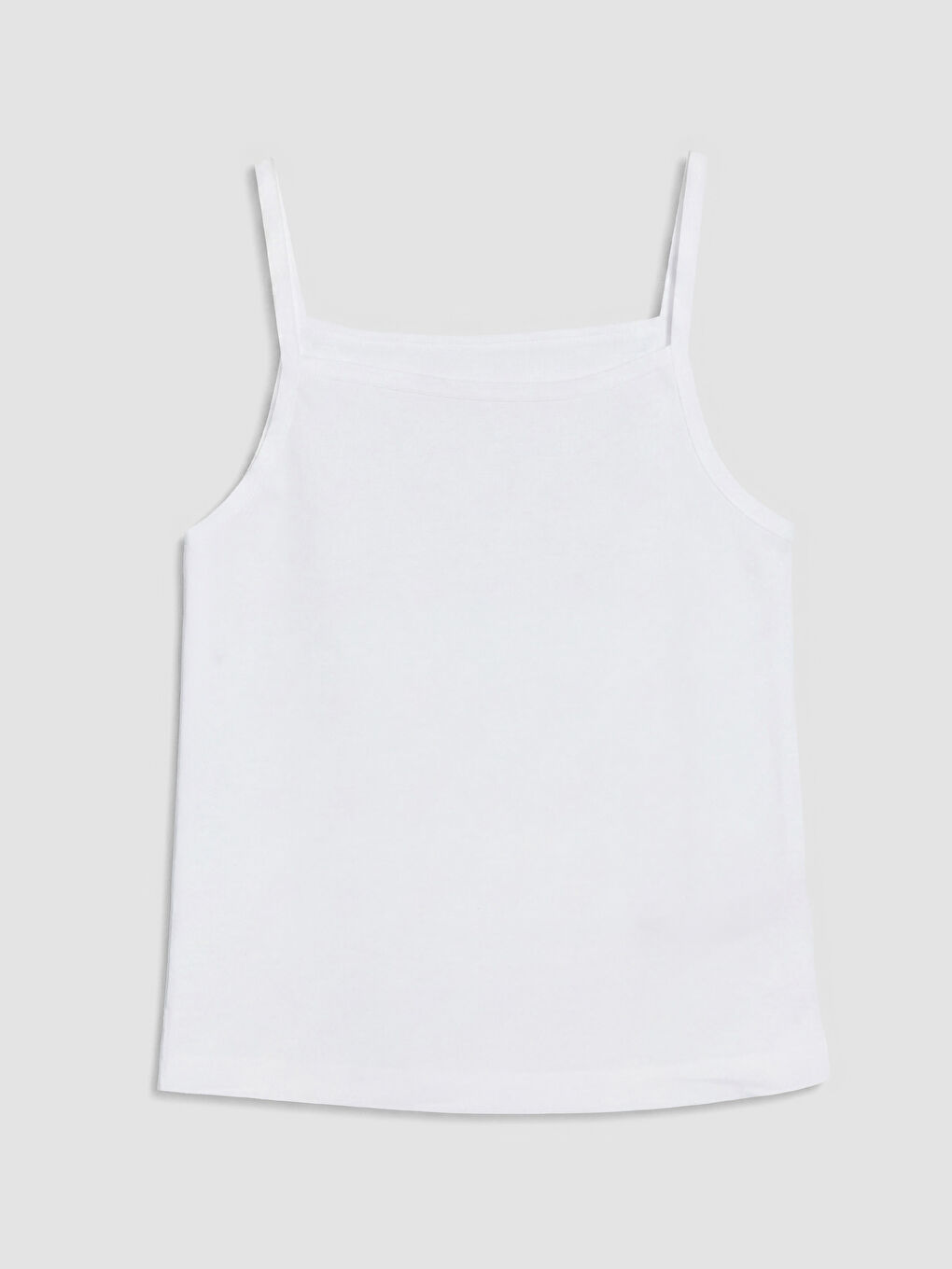 Beyaz Basic Kız Çocuk Atlet-4