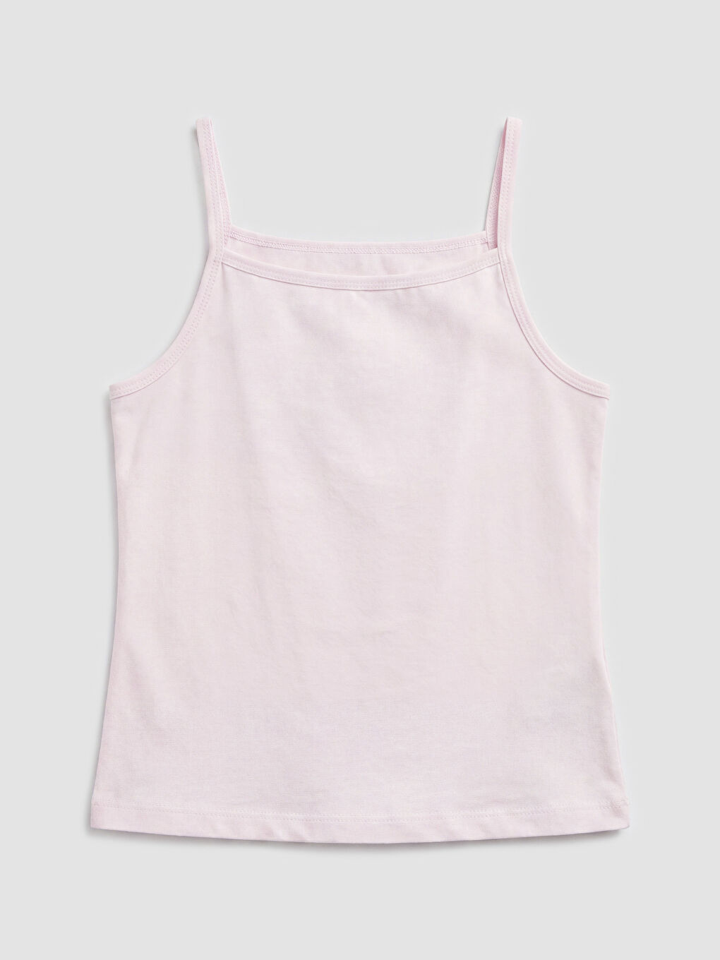 Beyaz Basic Kız Çocuk Atlet-5