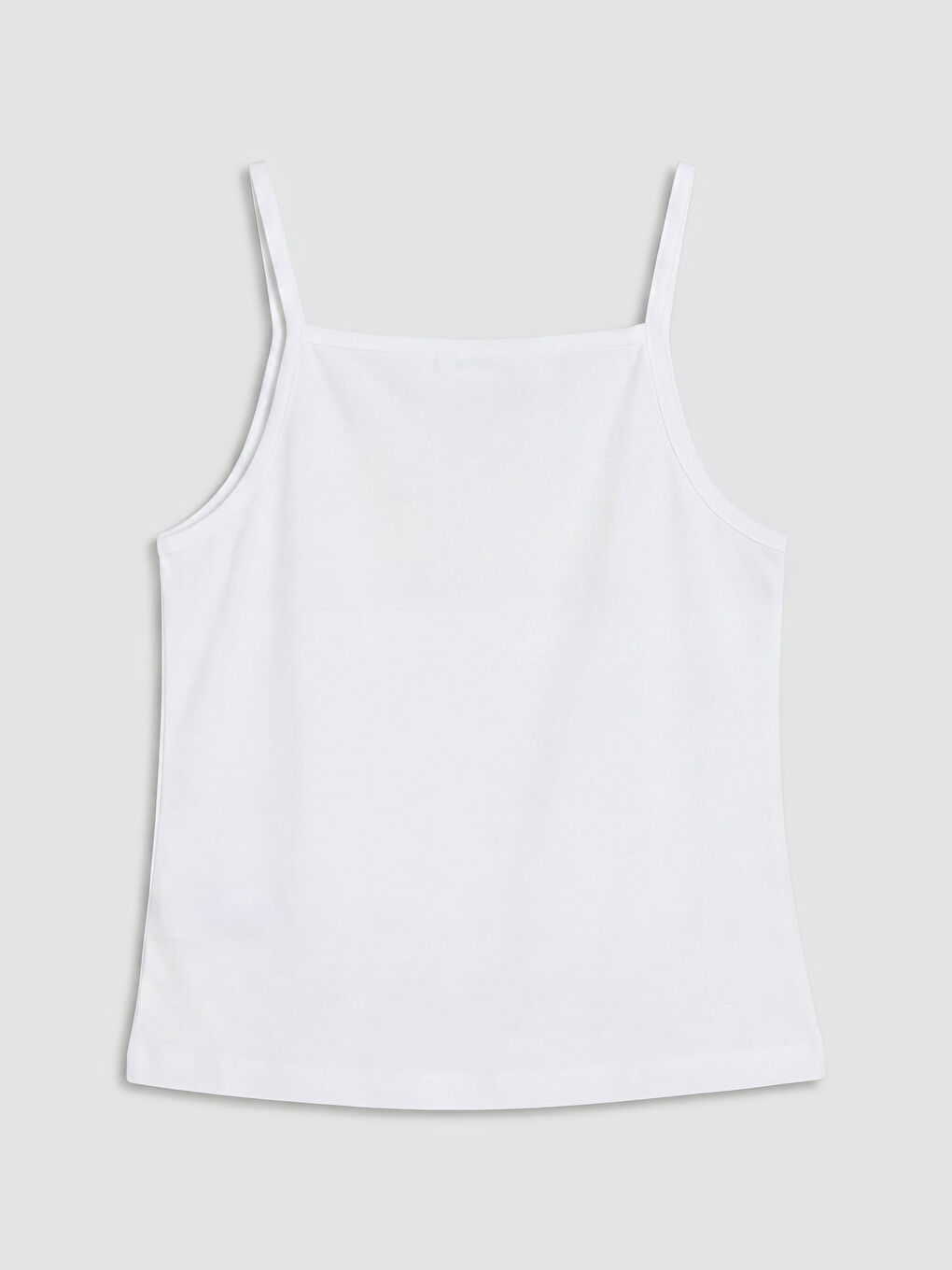 Beyaz Basic Kız Çocuk Atlet-7