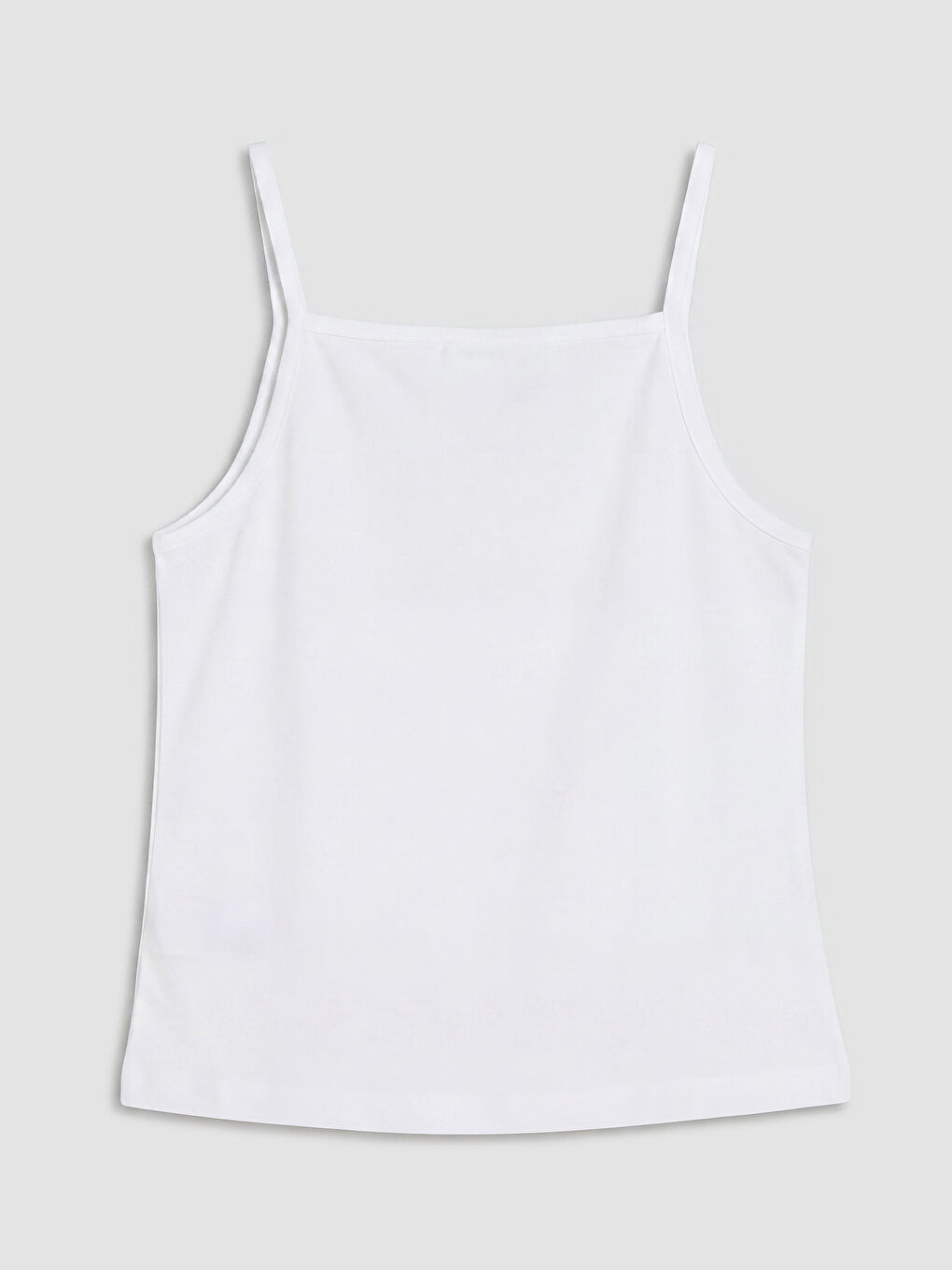 Beyaz Basic Kız Çocuk Atlet-8