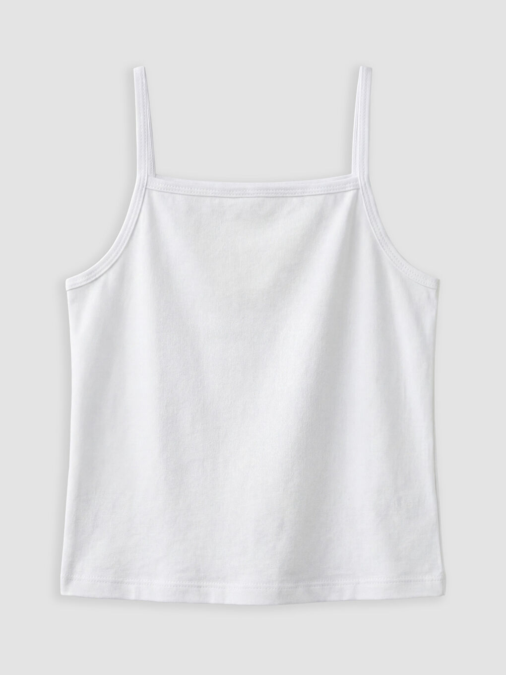 Beyaz İp Askılı Kız Çocuk Atlet 5'li-1