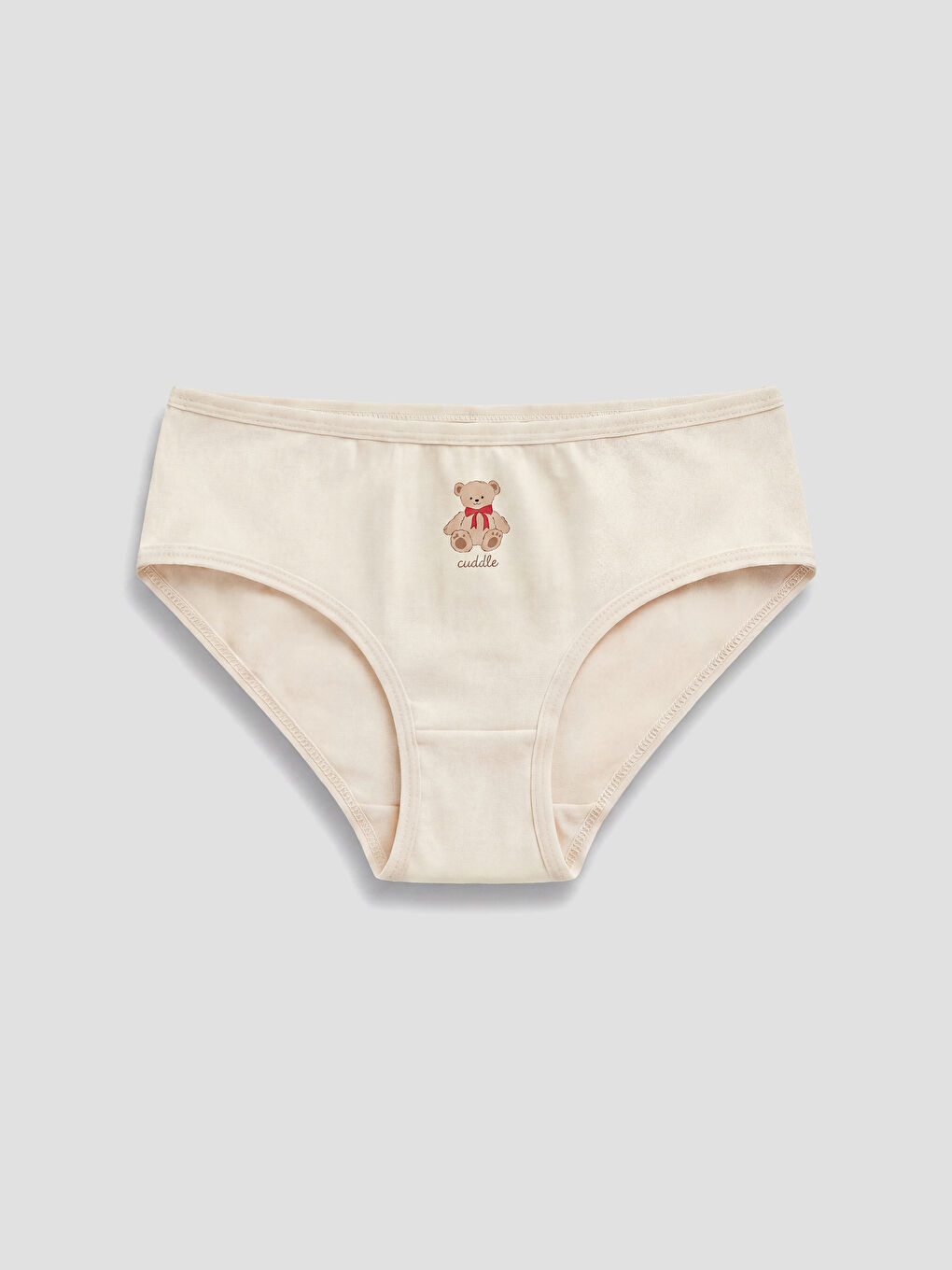 Ekru Desenli Kız Çocuk Slip Külot 3'lü-2