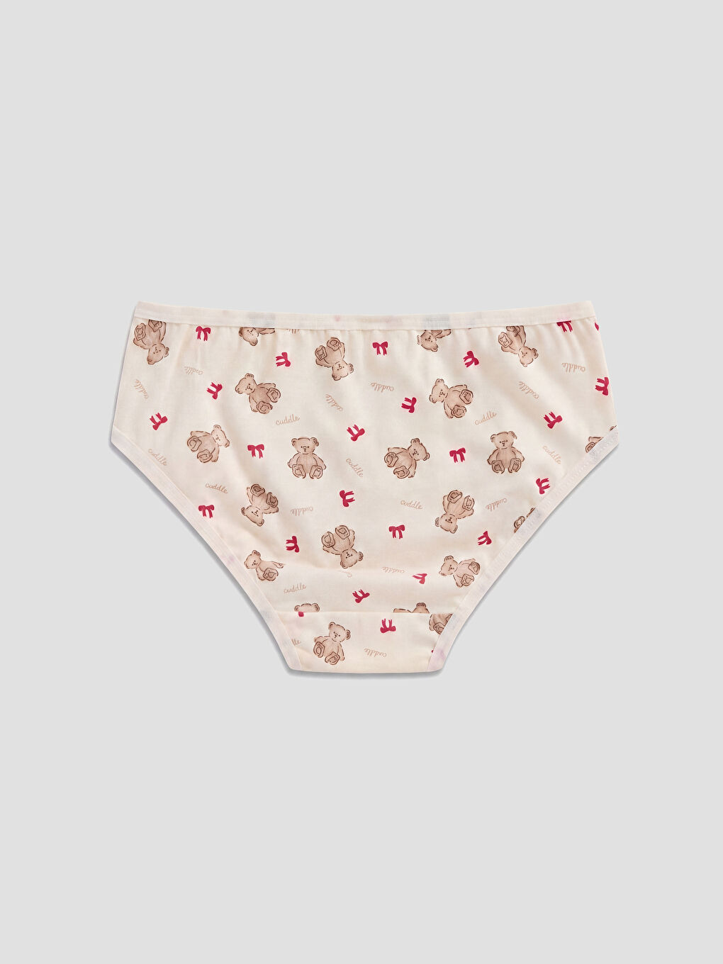 Ekru Desenli Kız Çocuk Slip Külot 3'lü-5