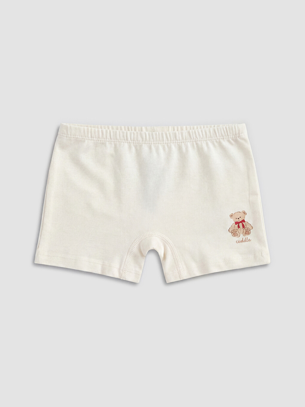 Ekru Kız Çocuk Boxer 3'lü-1