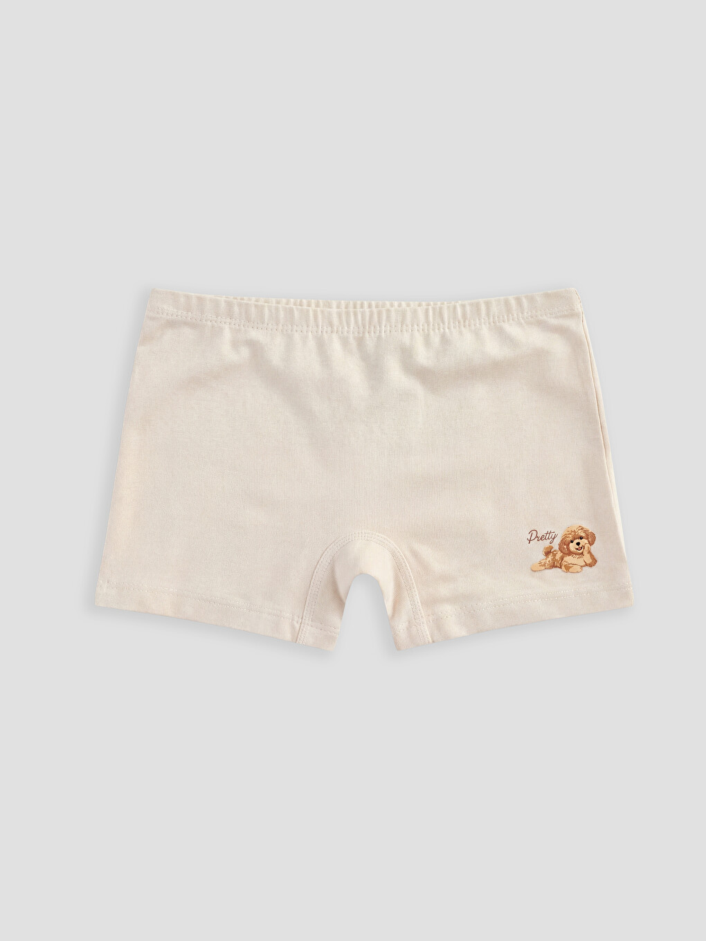 Bej Kız Çocuk 3'lü Boxer-2