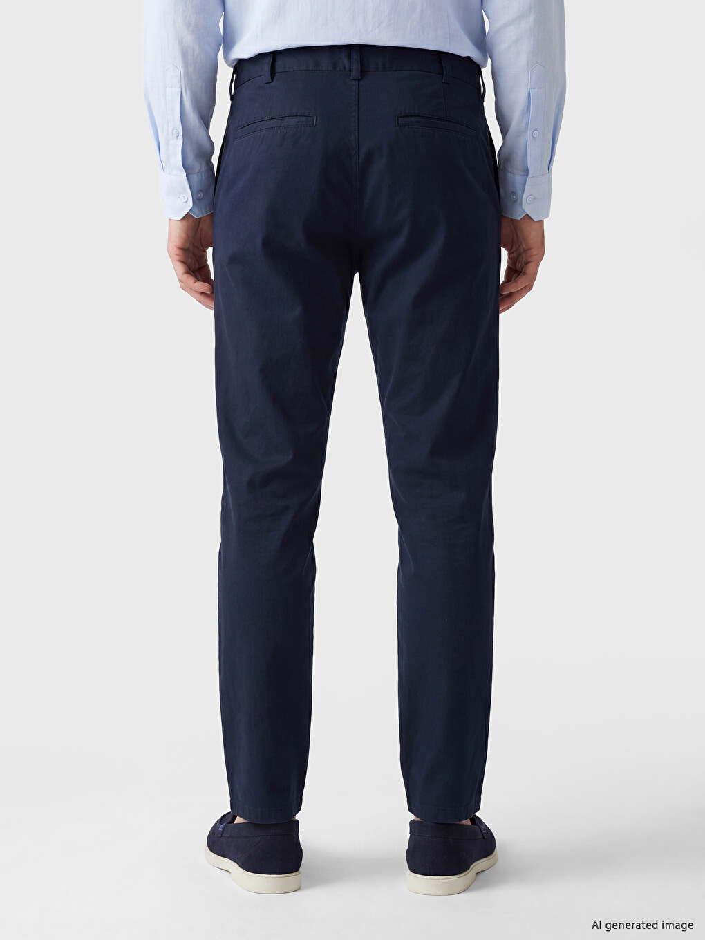 Regular Fit Muške Pantalone od Mešavine Lana-3