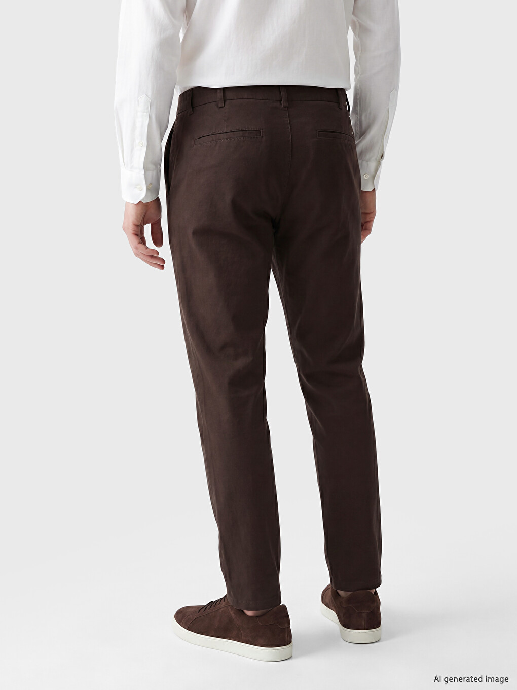 Regular Fit Muške Pantalone od Mešavine Lana-3
