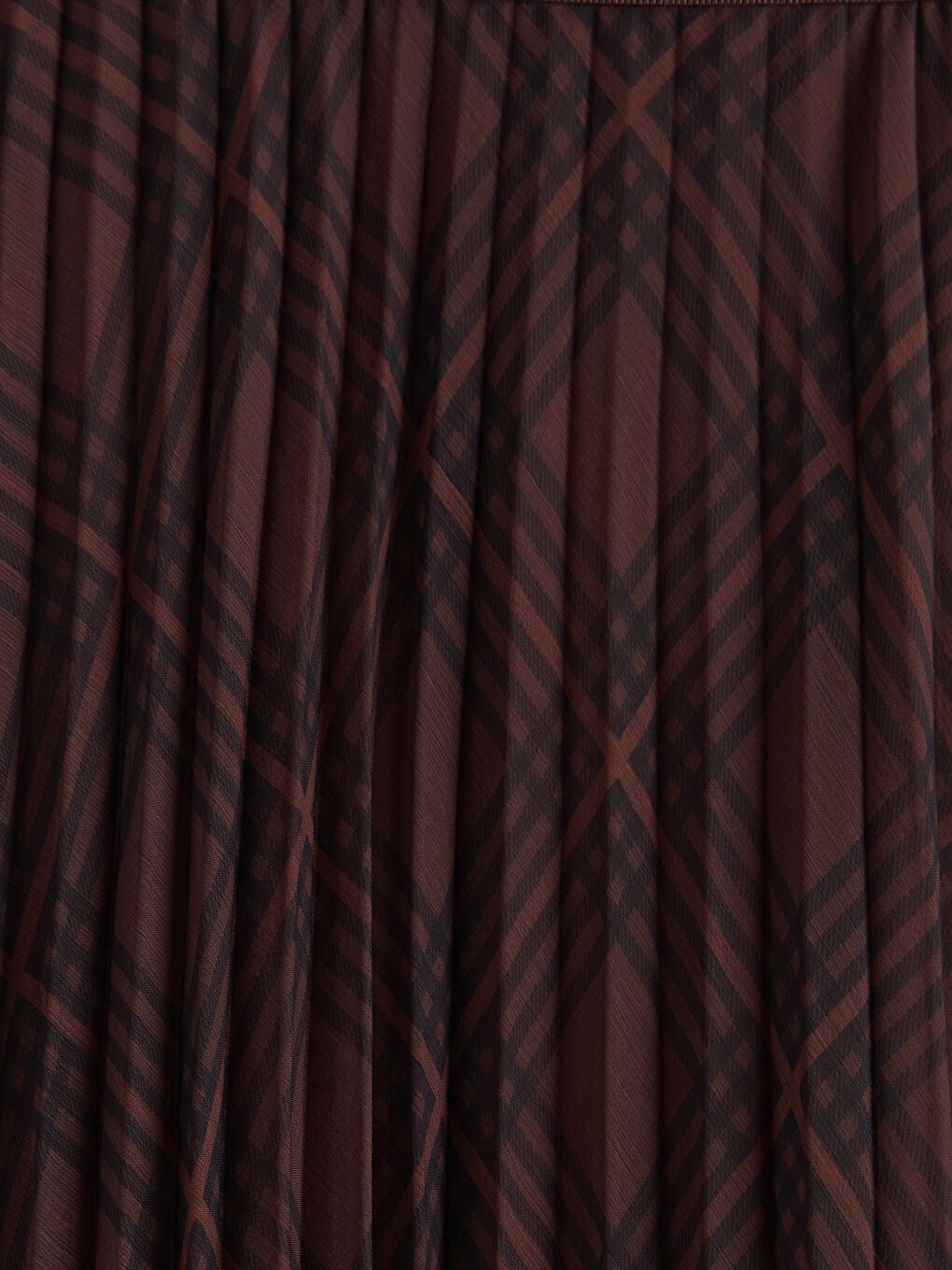 Karışık Beli Lastikli Ekose Pileli Etek-2