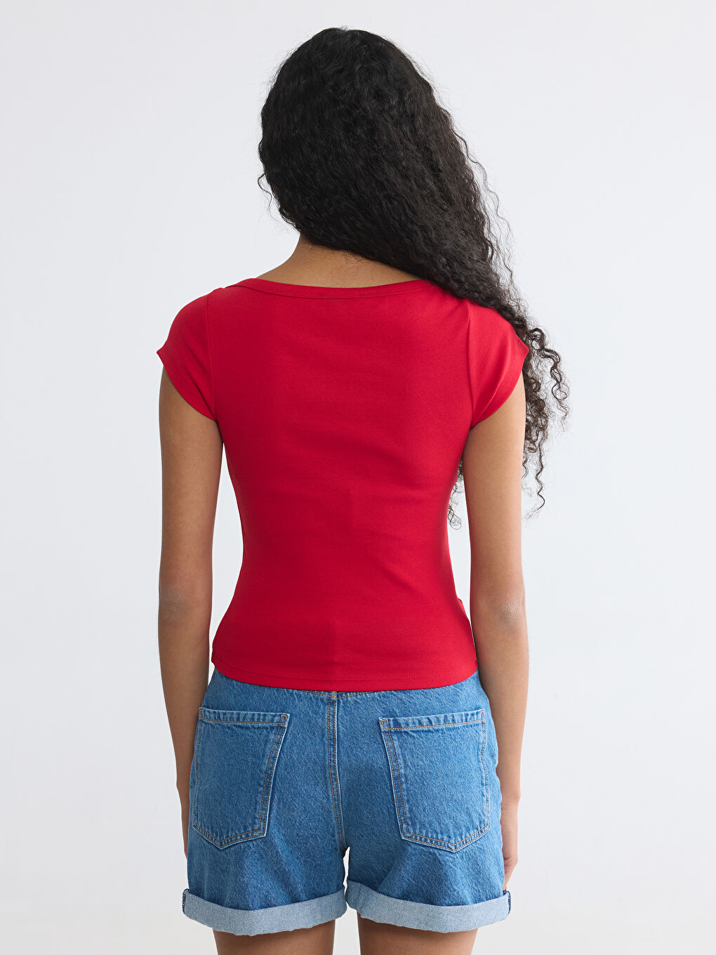 Slash Neck Women's T-Shirt-3