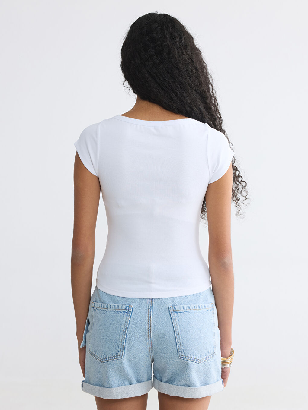 Slash Neck Women's T-Shirt-3