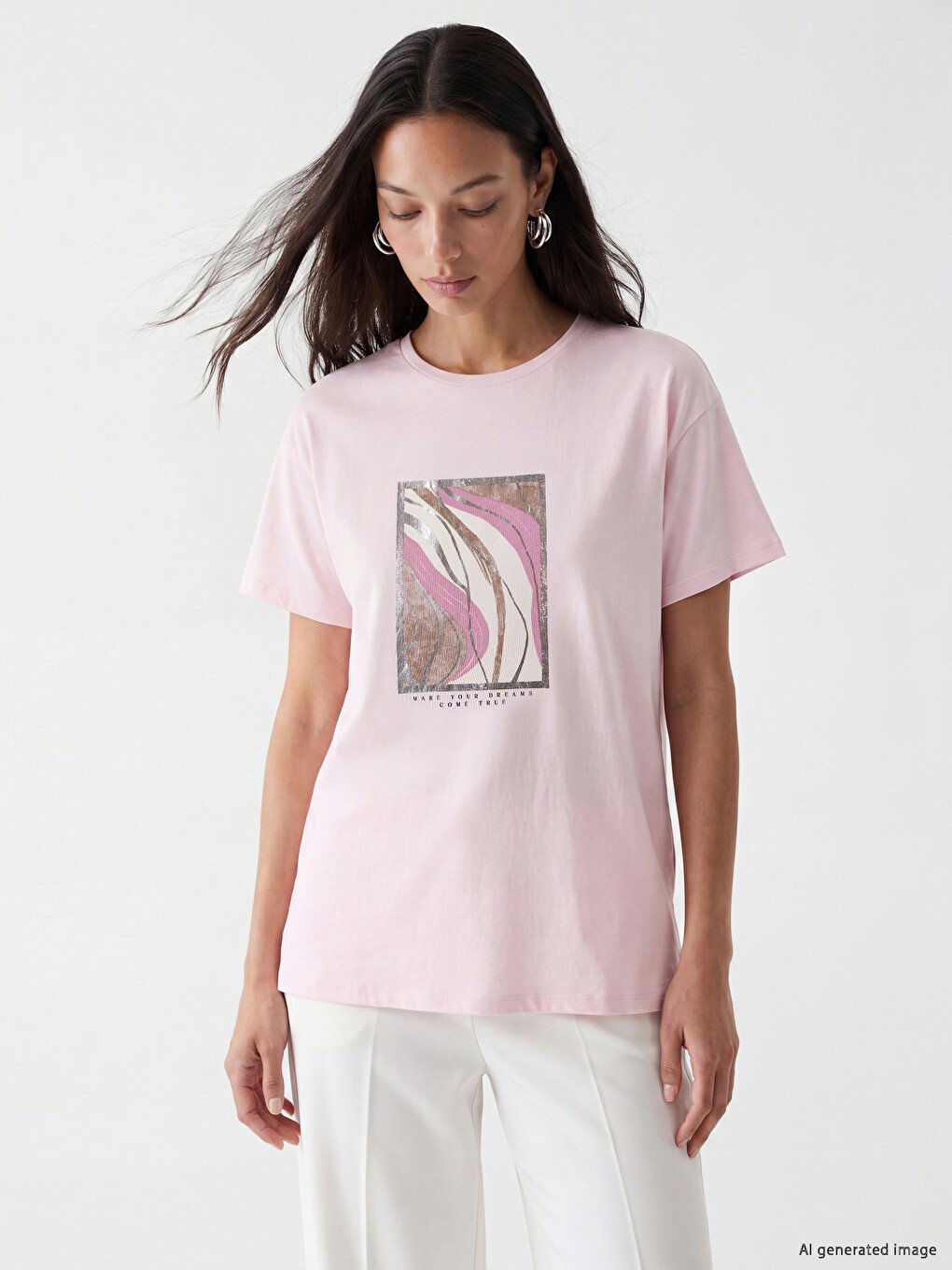 Printed 100% Cotton Women's T-Shirt