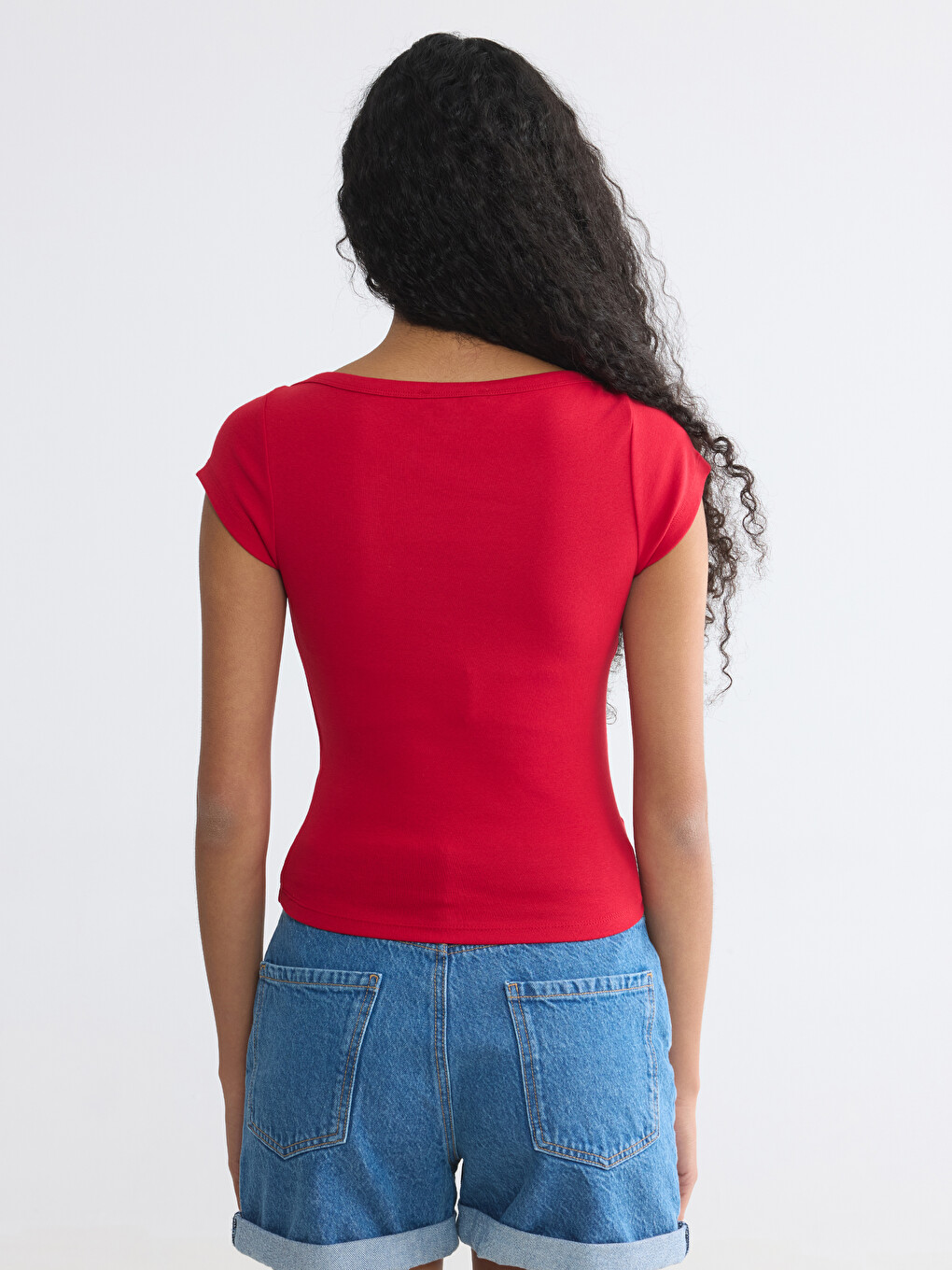 Slash Neck Women's T-Shirt-3