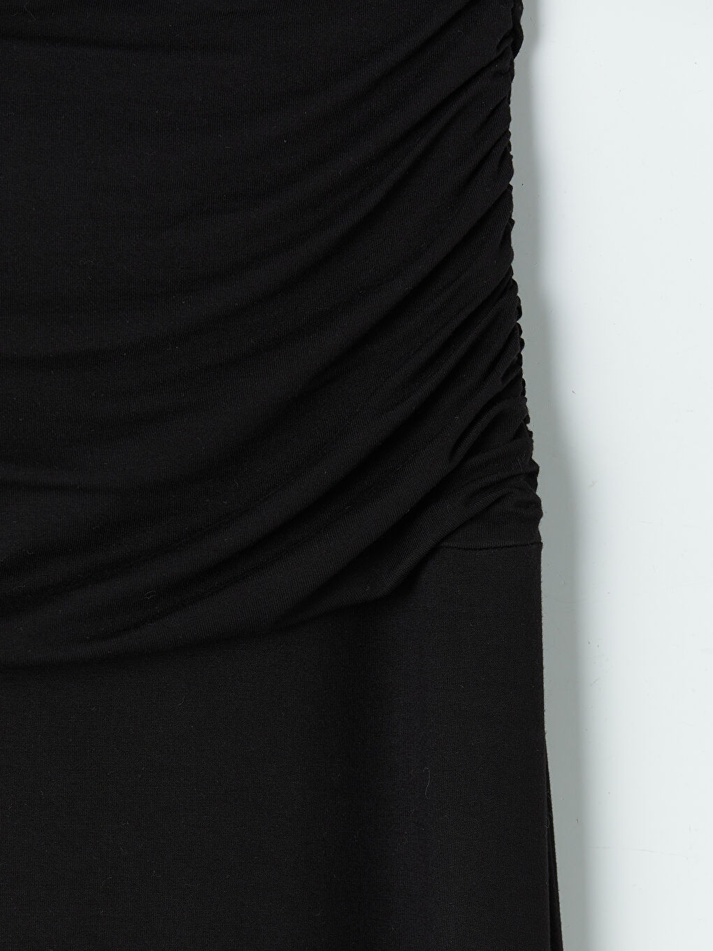 Siyah Beli Lastikli Kloş Etek-2