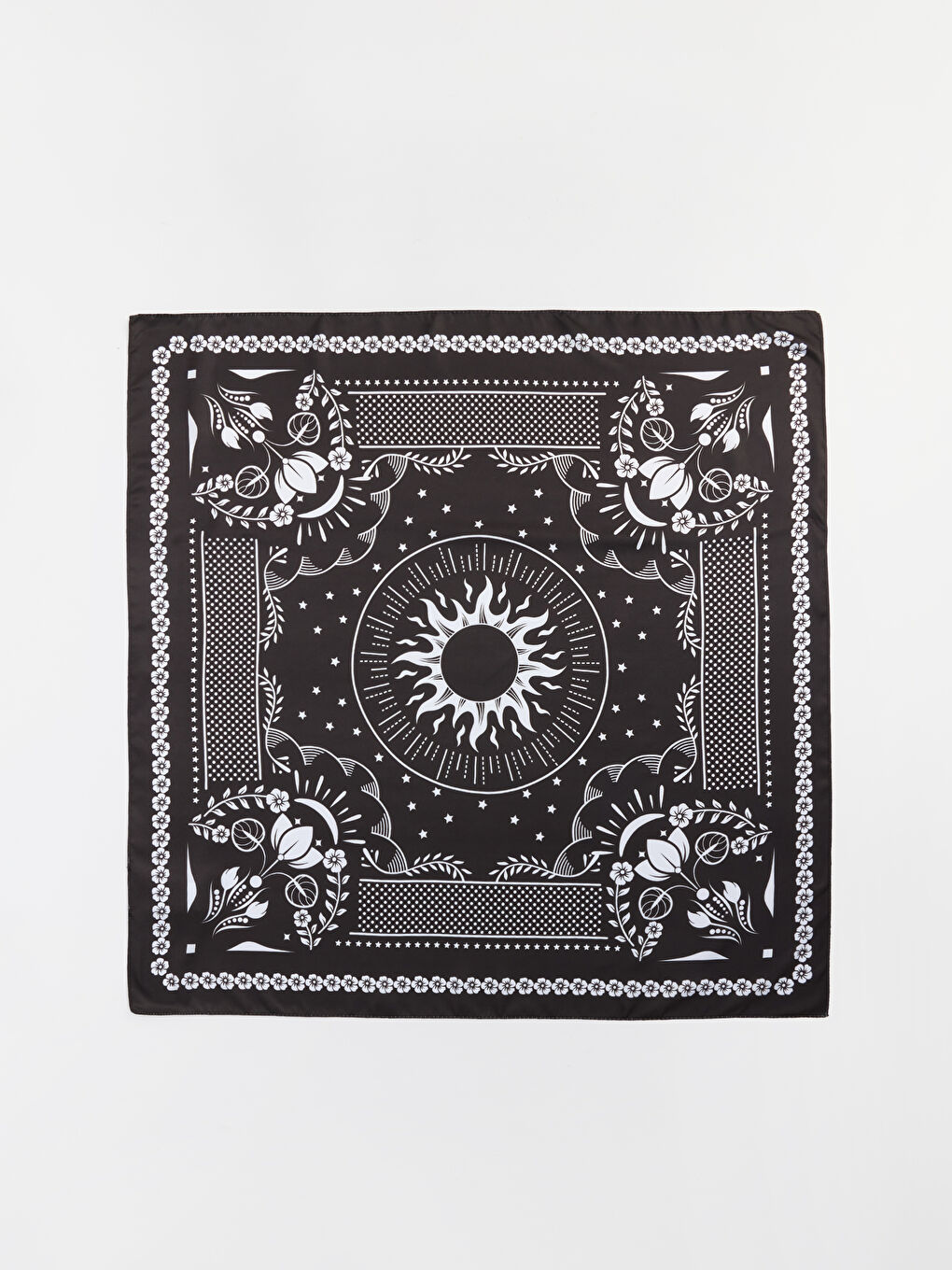 Kahverengi Desenli Kadın Bandana 2'li-4