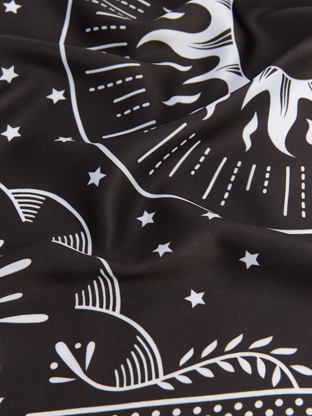 Kahverengi Desenli Kadın Bandana 2'li-6