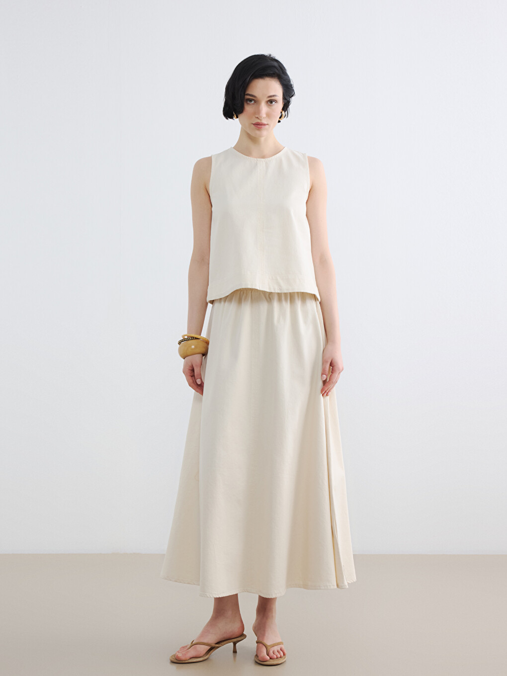 Teksas bluza sa okruglim izrezom-3