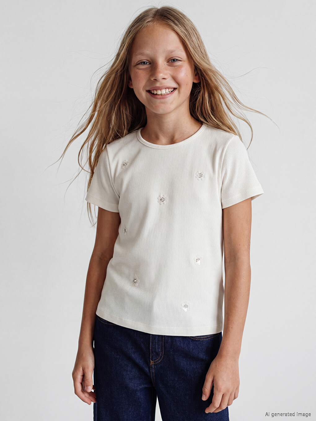Sequined Girls' T-shirt
