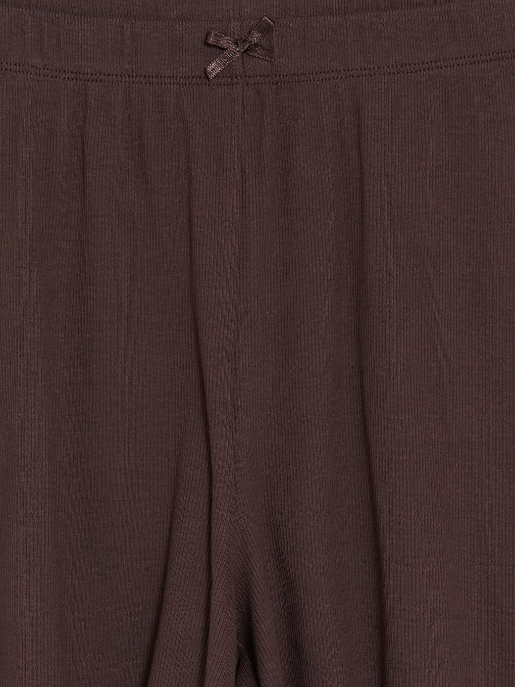Kahverengi Beli Lastikli Kadın Şort Pijama Alt 2'li-2