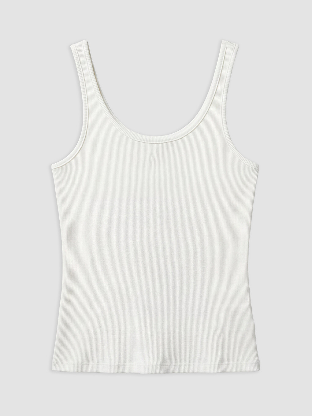 Ekru U Yaka Kadın Fitilli Pijama Üstü