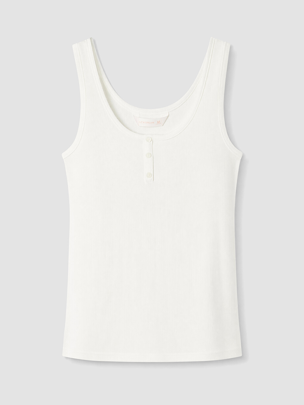 Ekru U Yaka Kadın Pijama Üstü-4