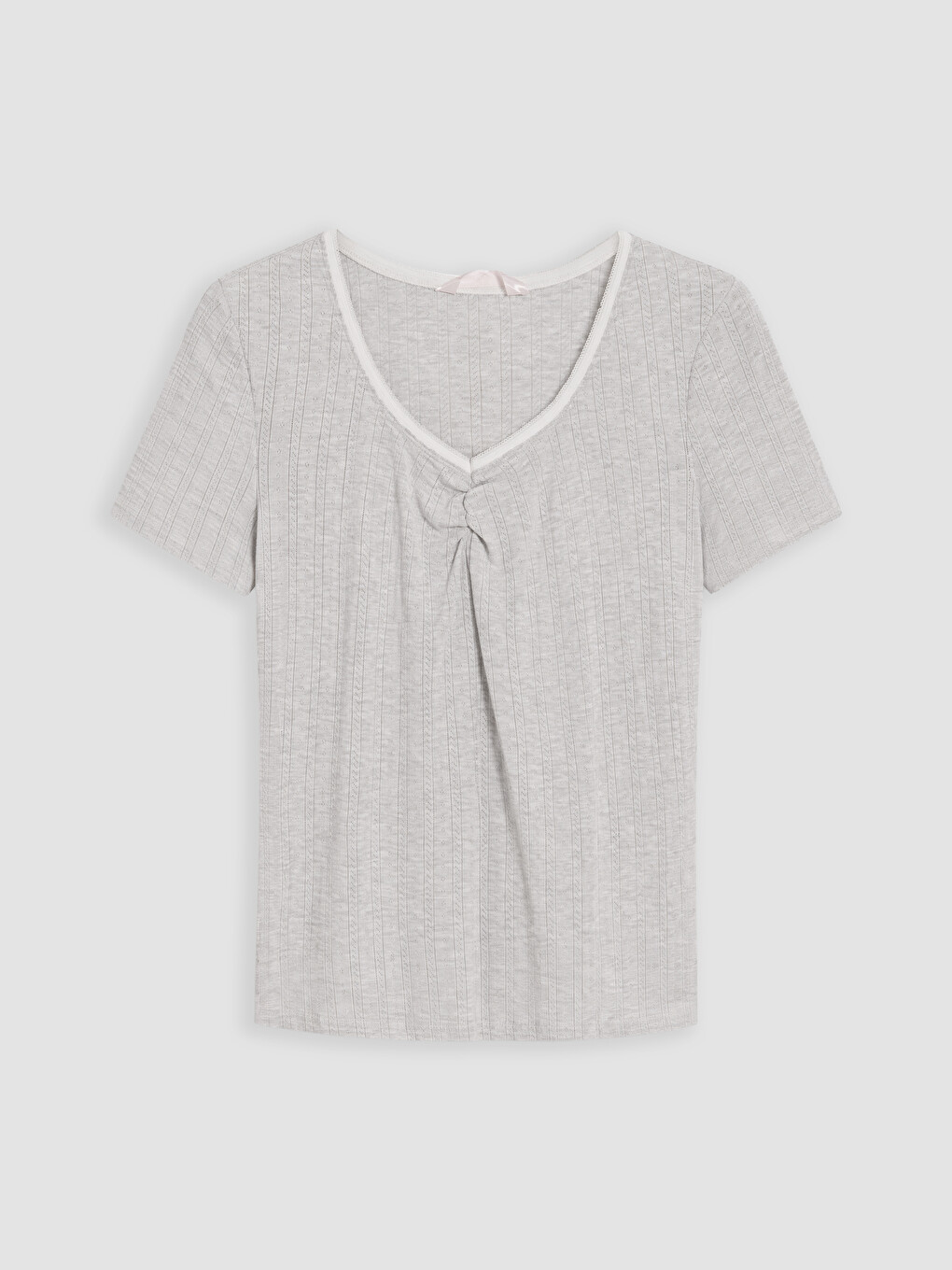 V-Ausschnitt Damen Pyjama-Oberteil