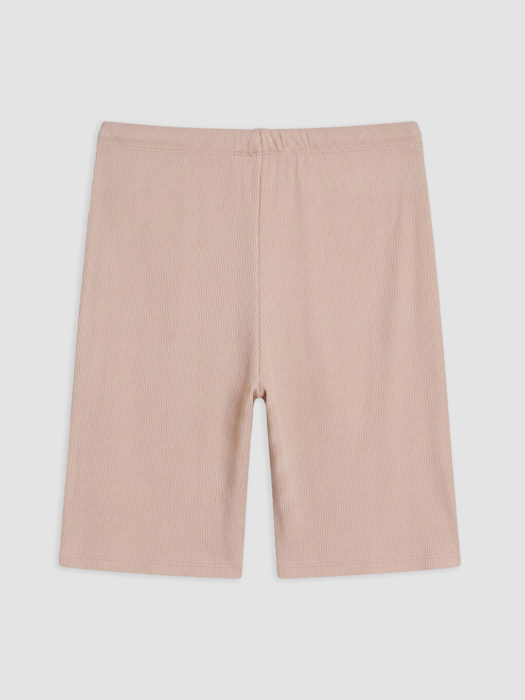 Bej Beli Lastikli Kadın Şort Pijama Altı-1