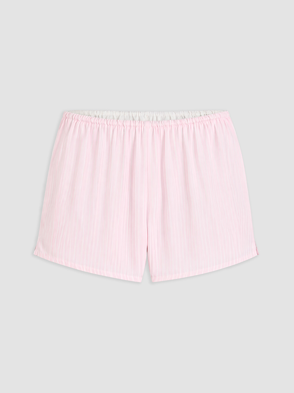 Pembe Çizgili Kadın Şort Pijama Altı-1
