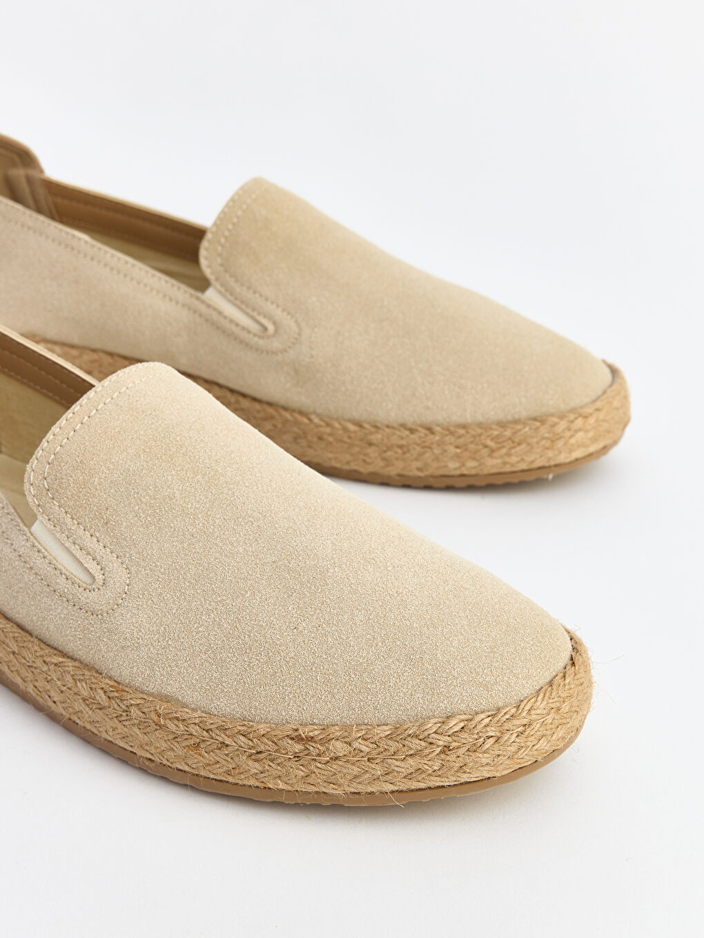 Bej Hasır Tabanlı Erkek Espadril-2