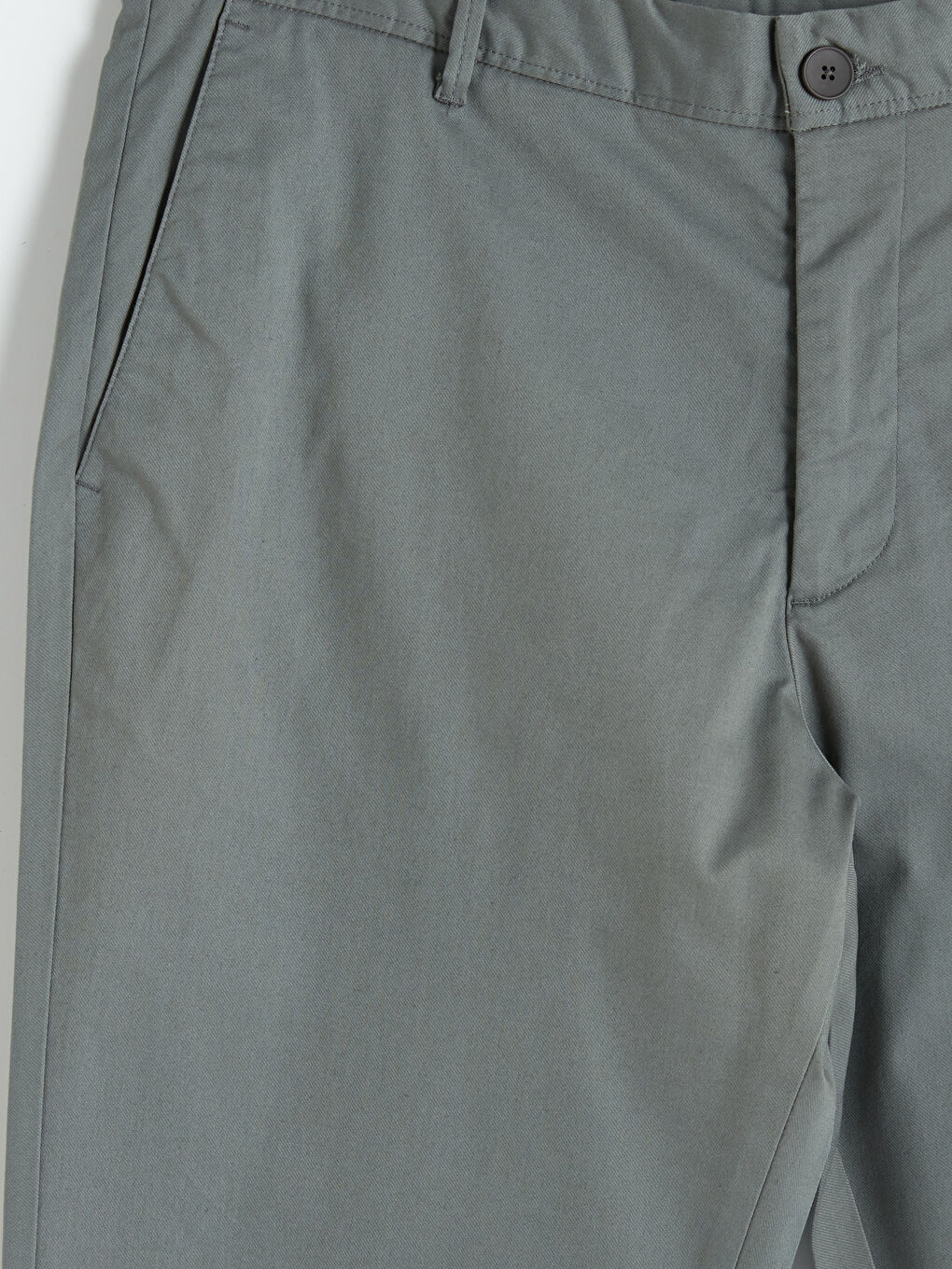 Haki Erkek Standart Kalıp Gabardin Pantolon-2