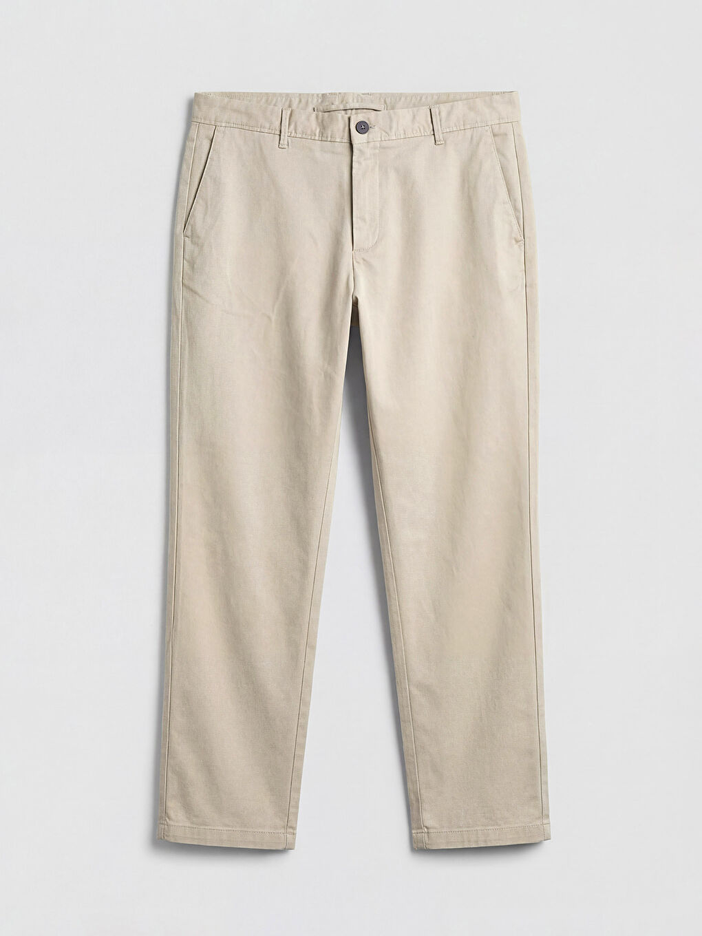 Bej Standart Kalıp Gabardin Erkek Pantolon