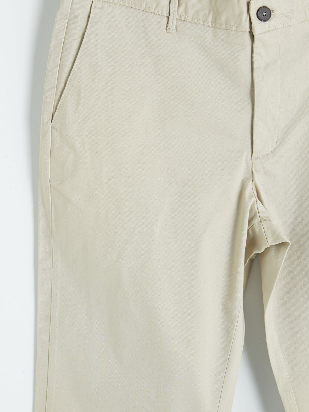 Bej Standart Kalıp Gabardin Erkek Pantolon-2