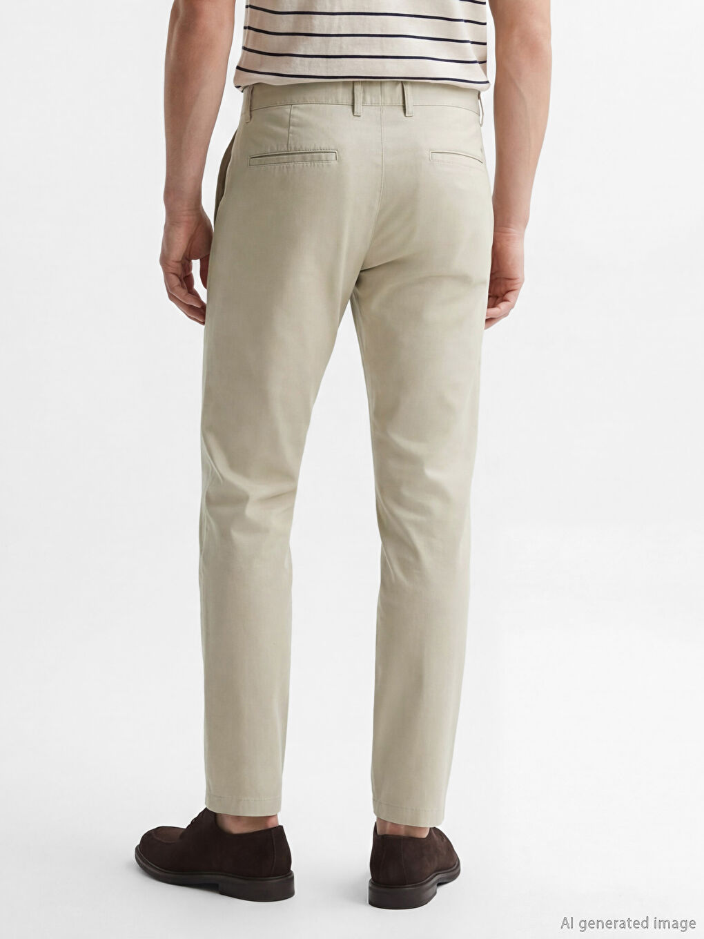 Bej Standart Kalıp Gabardin Erkek Pantolon-2
